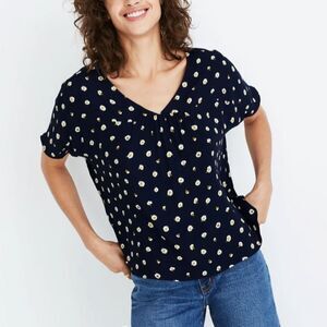 Madewell Rhyme Top in Daisy‎ Dots